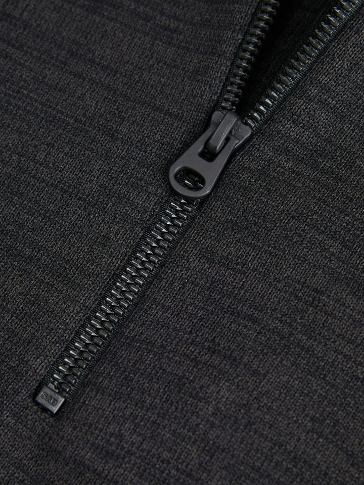 Jack & Jones JCOMACE KNIT HALF ZIP SMU – trui heren - Zwart