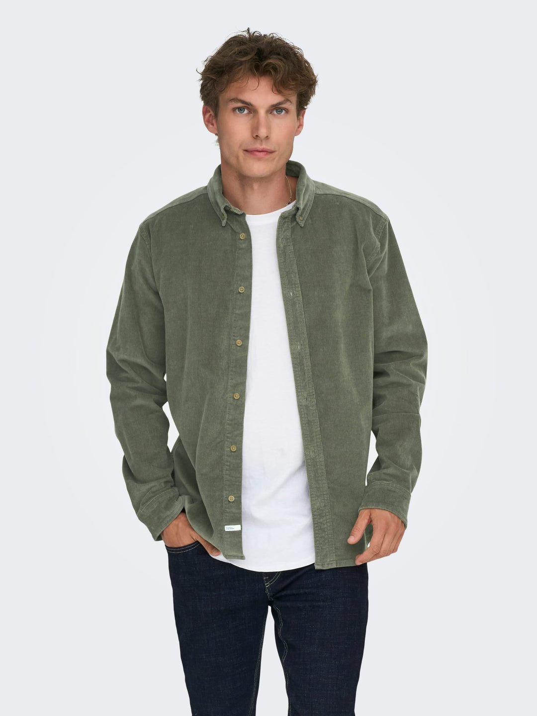 ONLY & SONS overhemd donkergroen – heren