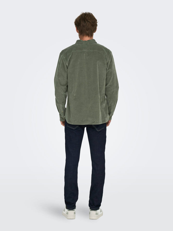 ONLY & SONS 22029764 Michael overhemd donkergroen – heren
