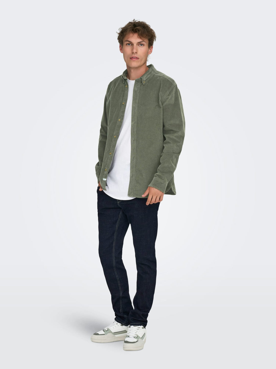 ONLY & SONS overhemd donkergroen – heren