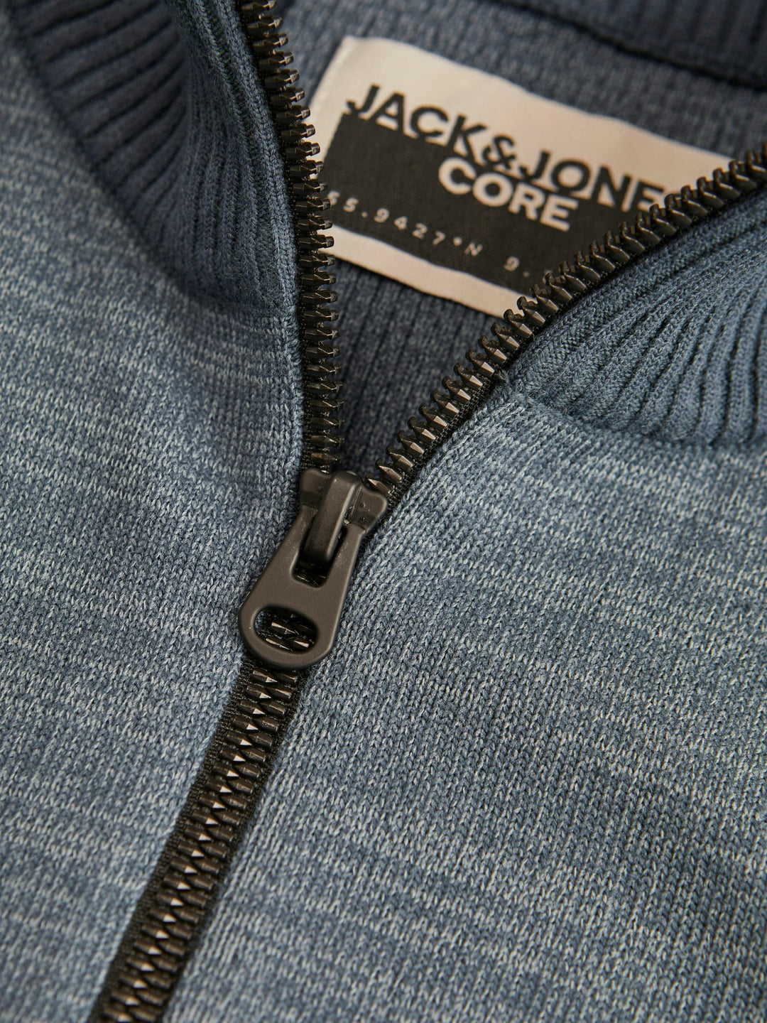 Jack & Jones JCOMACE KNIT HALF ZIP SMU trui – heren - Rafblauw