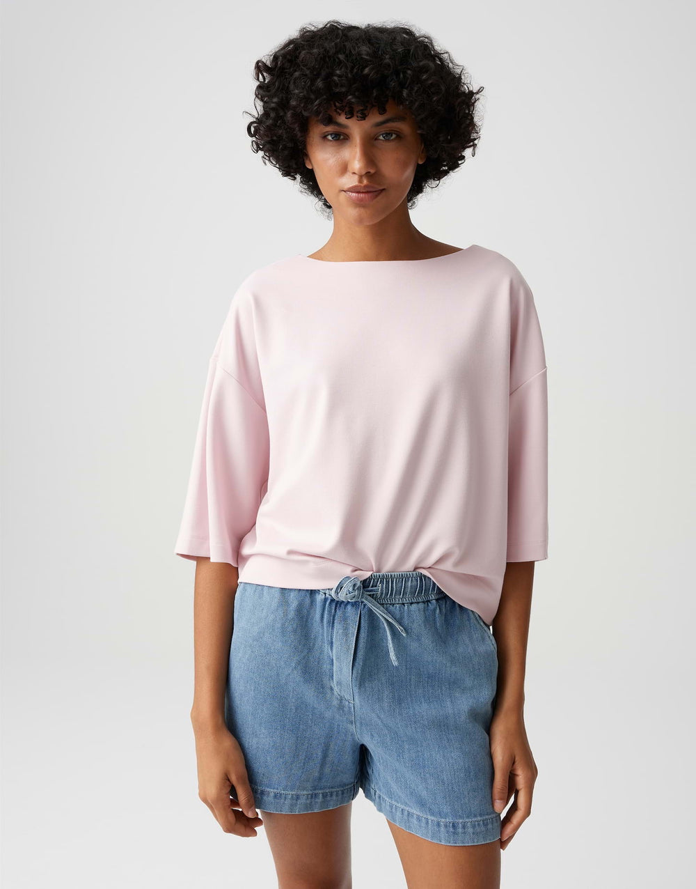 Opus Syros t-shirt licht roze – dames