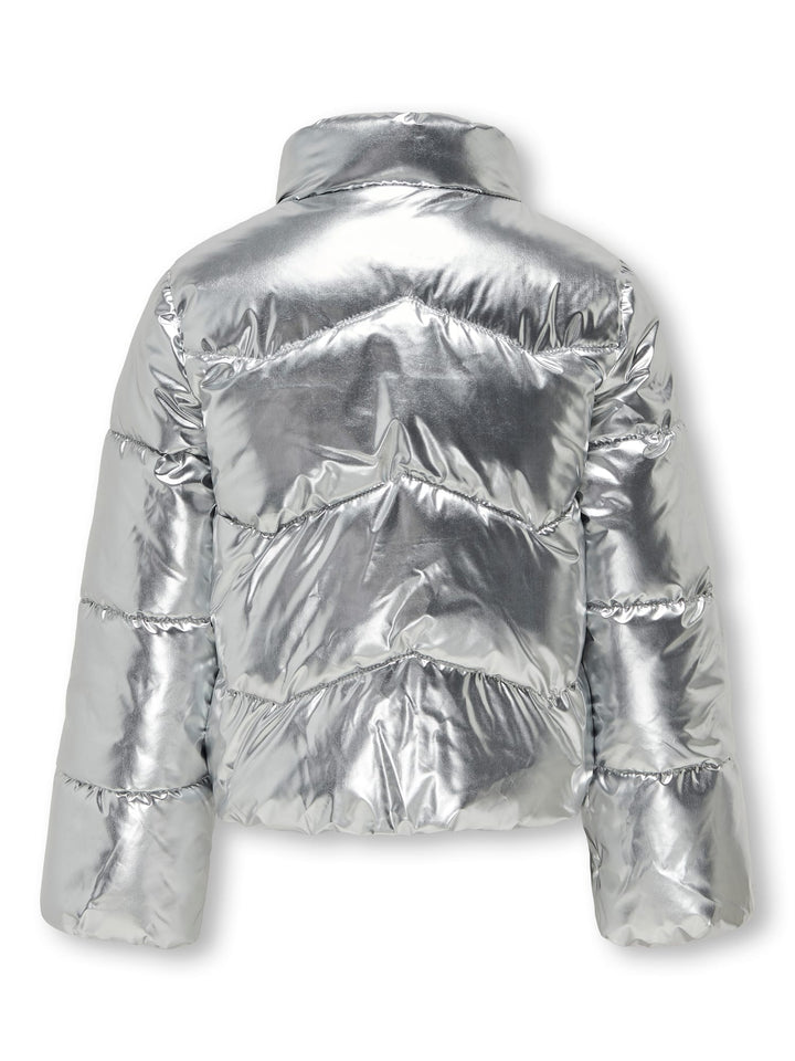 KIDS ONLY 15325601 Pearl puffer jacket zilverkleurig – meisjes