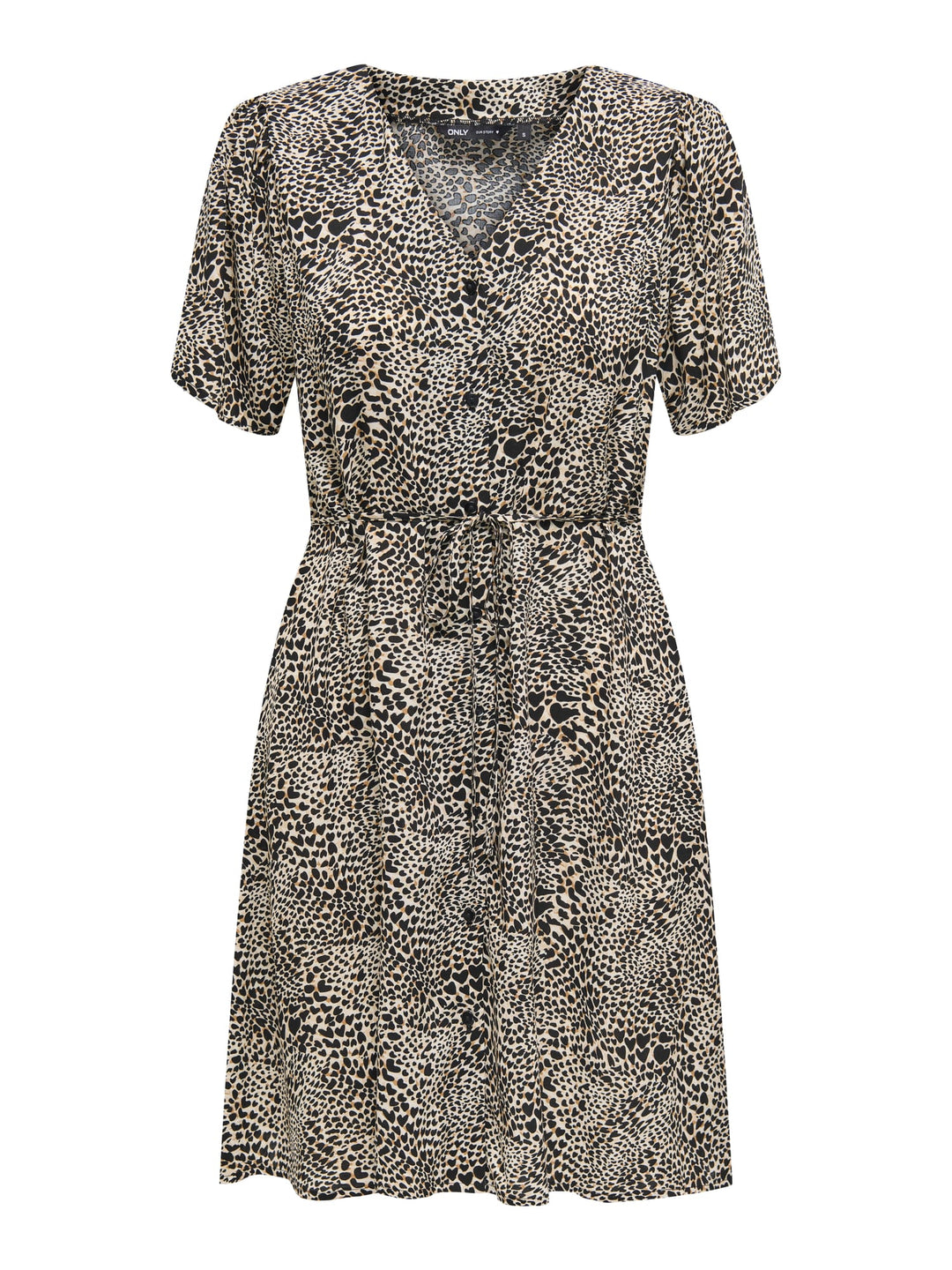 Only Evida jurk kort zwart dessin – dames