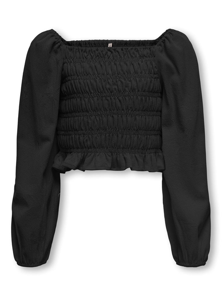 Kids Only KOGHELENE PUFF SLEEVE TOP zwart – meisjes