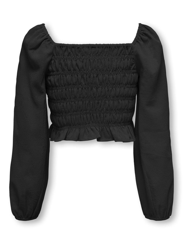 Kids Only KOGHELENE PUFF SLEEVE TOP zwart – meisjes