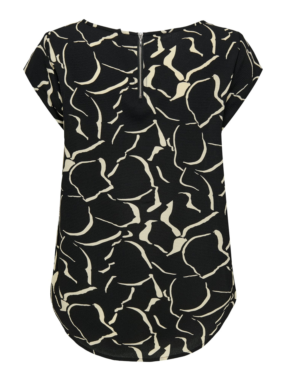 Only ONLVIC S/S AOP TOP NOOS WVN - dames blouse zwart dessin