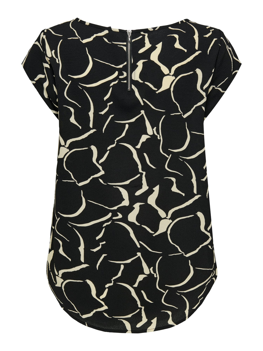 Only ONLVIC S/S AOP TOP NOOS WVN - dames blouse zwart dessin