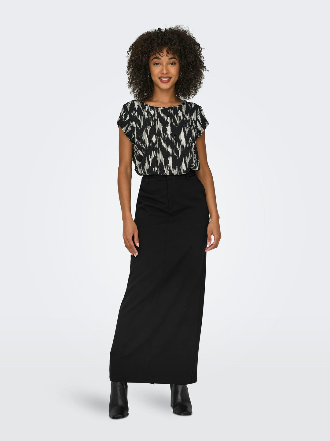 Only Vic blouse zwart dessin – dames