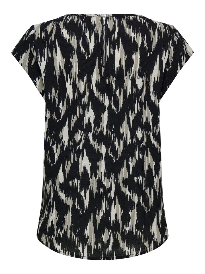 Only Vic blouse zwart dessin – dames