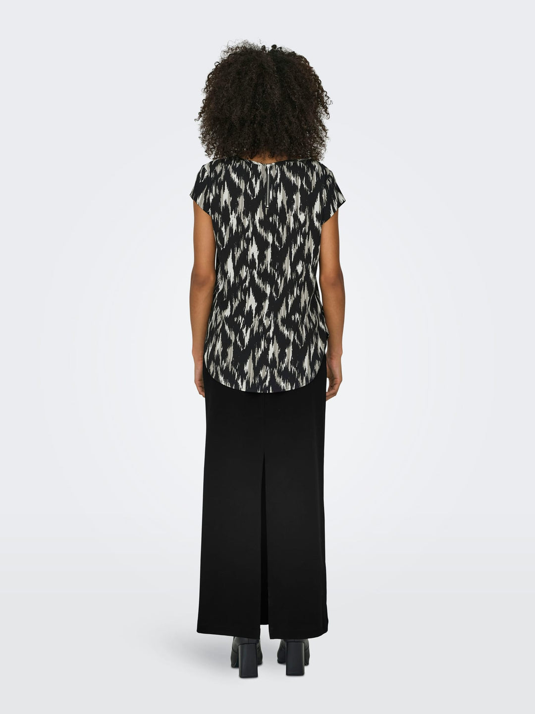 Only Vic blouse zwart dessin – dames