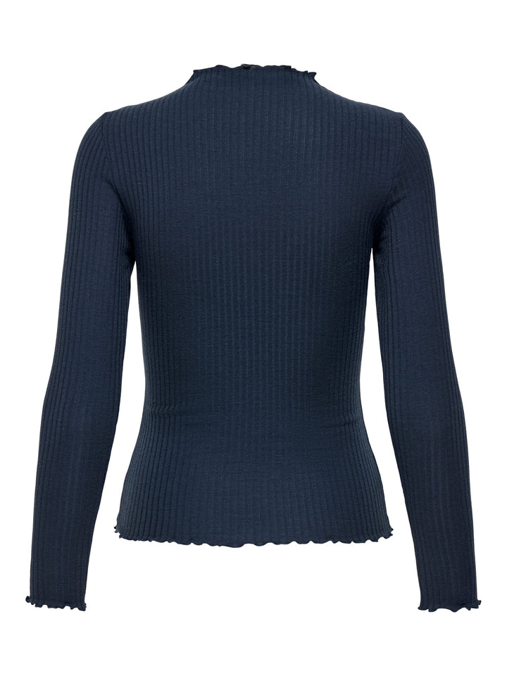 Only ONLEMMA L/S HIGH NECK TOP rafblauw – dames