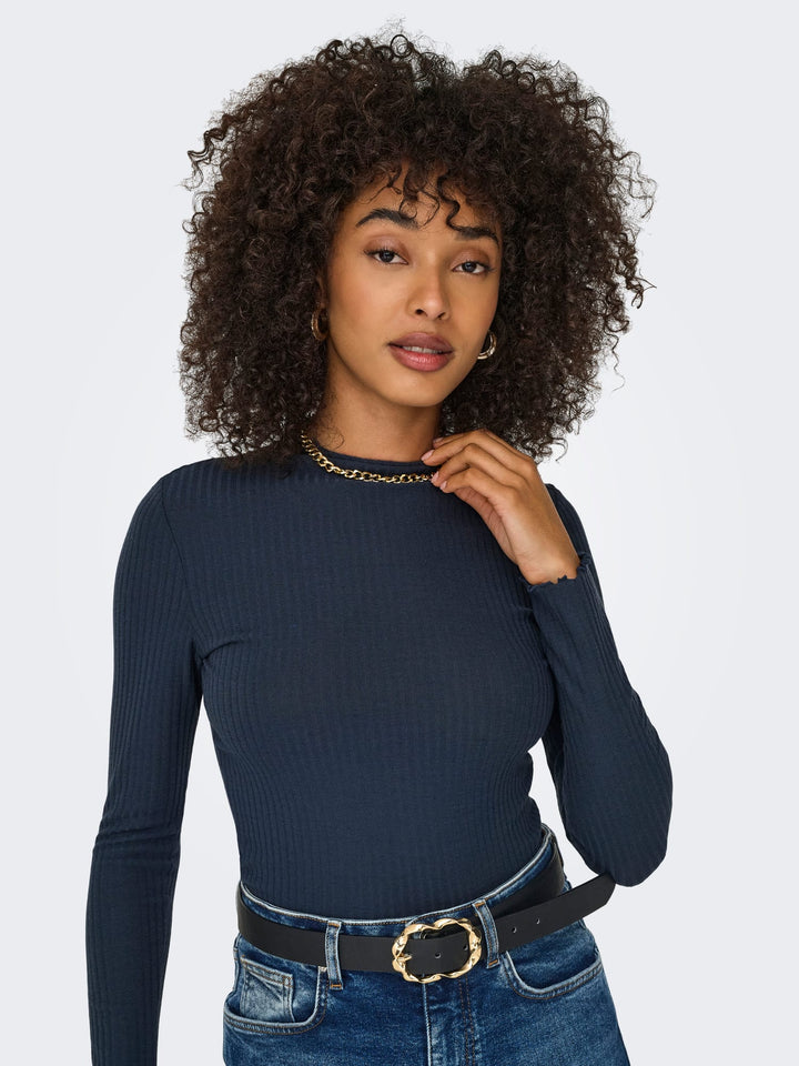 Only ONLEMMA L/S HIGH NECK TOP rafblauw – dames