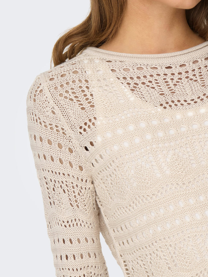 Jacqueline de Yong gebreide pullover beige – dames