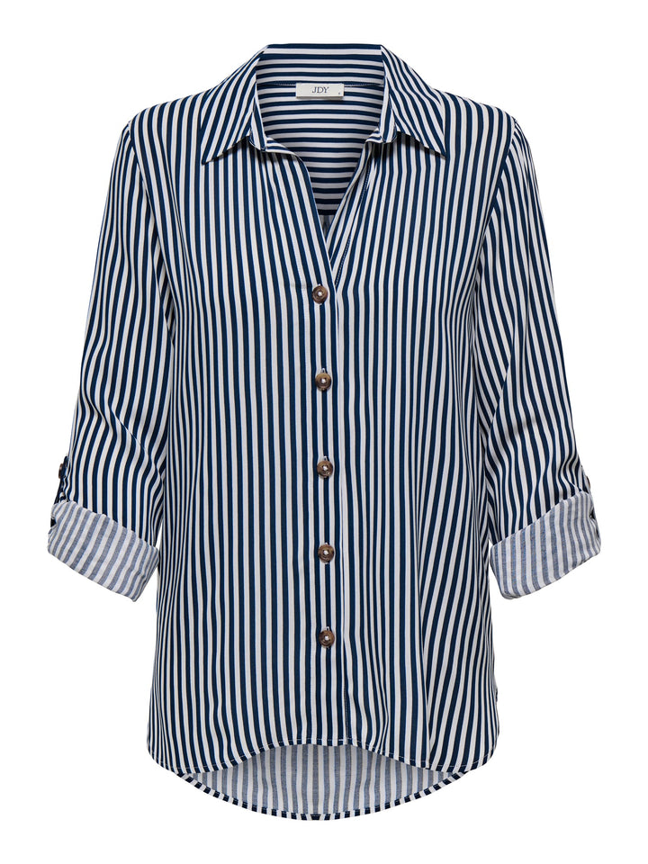 Jacqueline de Yong 15329311 Laurel blouse l/m blauw dessin