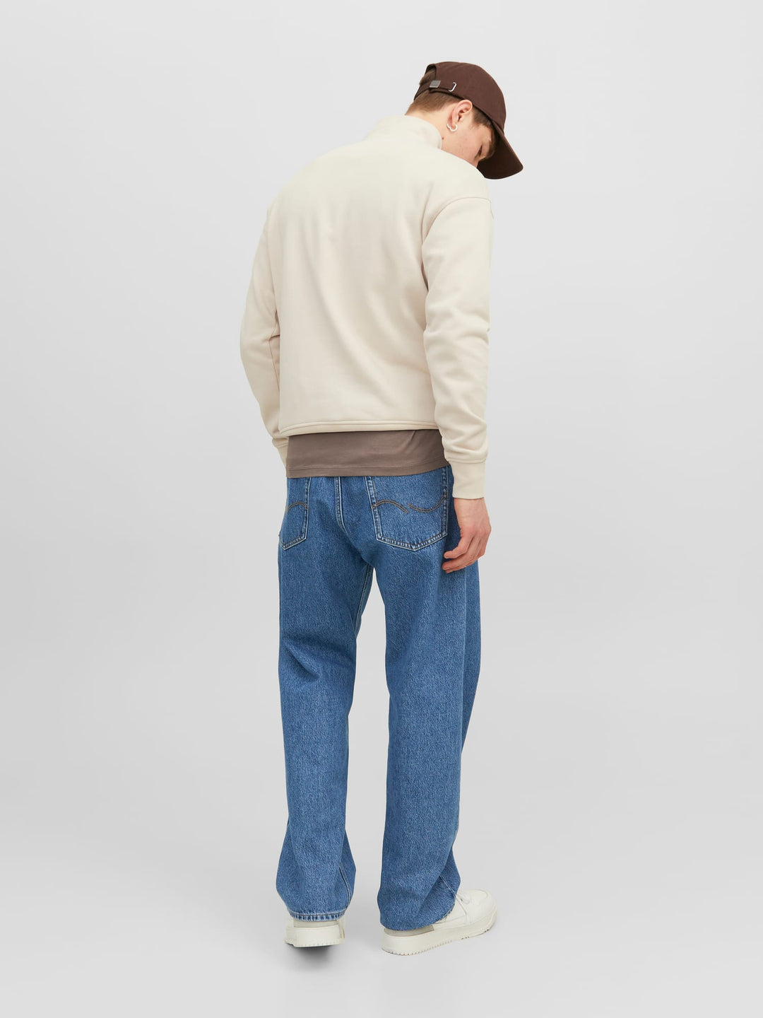 Jack &amp; Jones 12236078 alex jeans low croth-baggy fit blue denim - L32