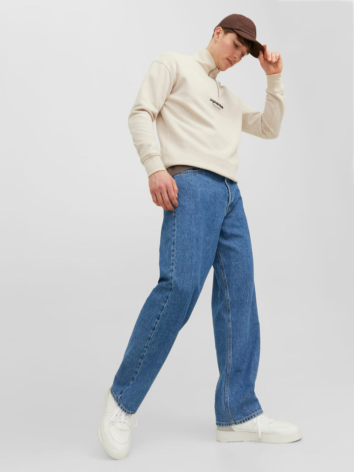 Jack &amp; Jones 12236078 alex jeans low croth-baggy fit blue denim - L32