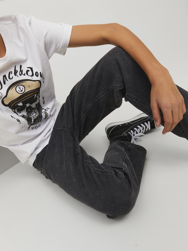 Jack & Jones Kids jeans loose fit zwart denim – jongens - Black Denim