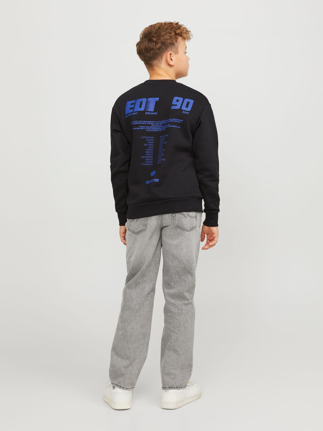 Jack & Jones Kids jeans loose fit grijs - jongens - Grey Denim