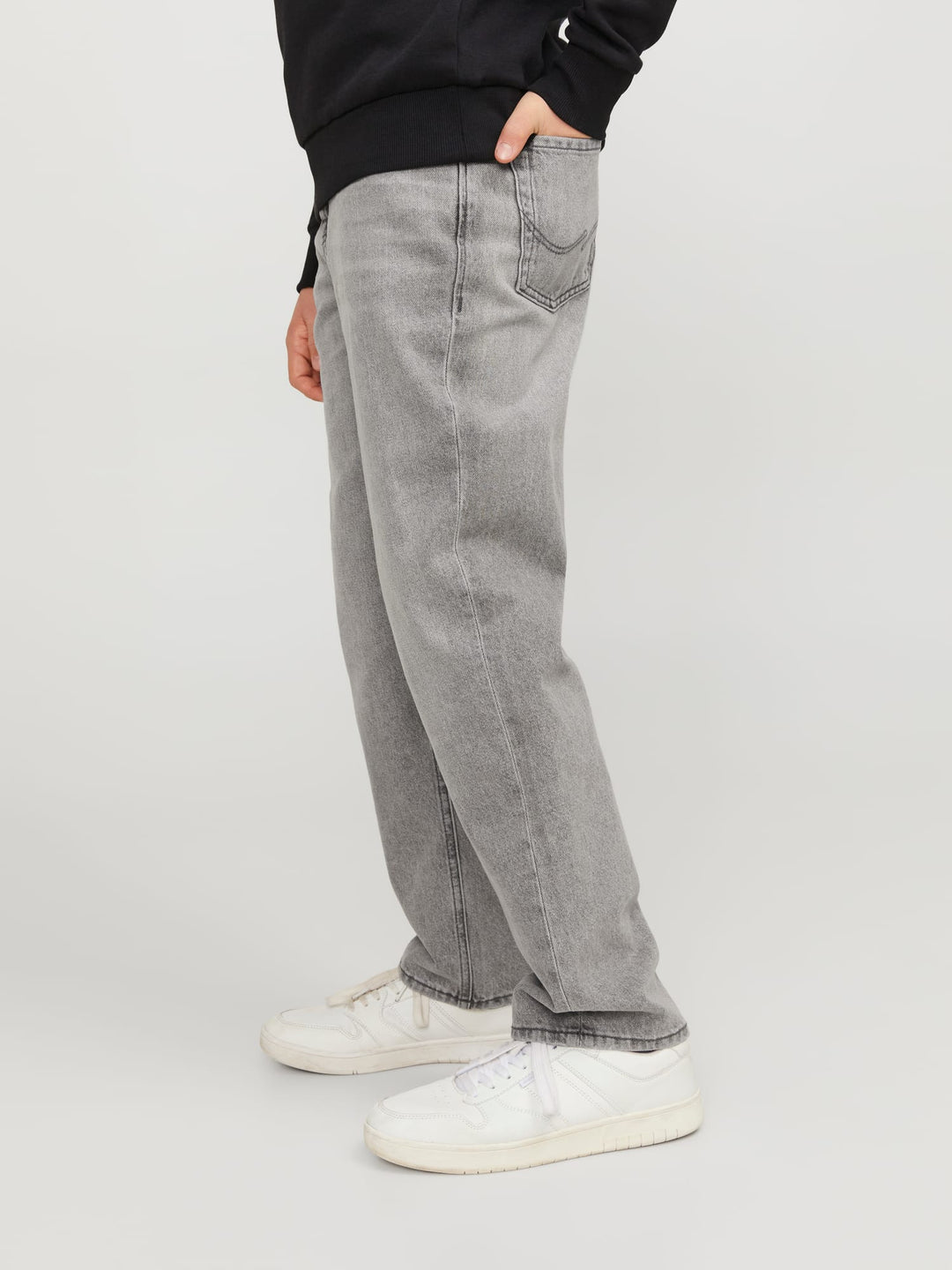 Jack & Jones Kids jeans loose fit grijs - jongens - Grey Denim