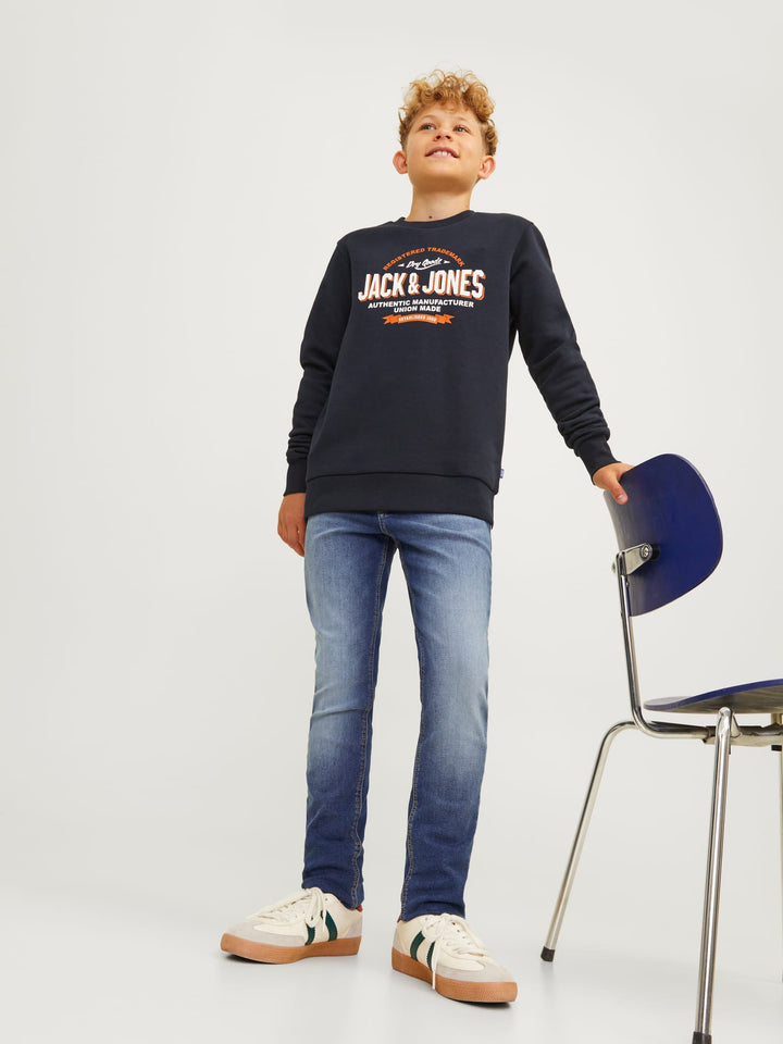 Jack & Jones Kids slim fit jeans Glenn – jongens - Blue Denim