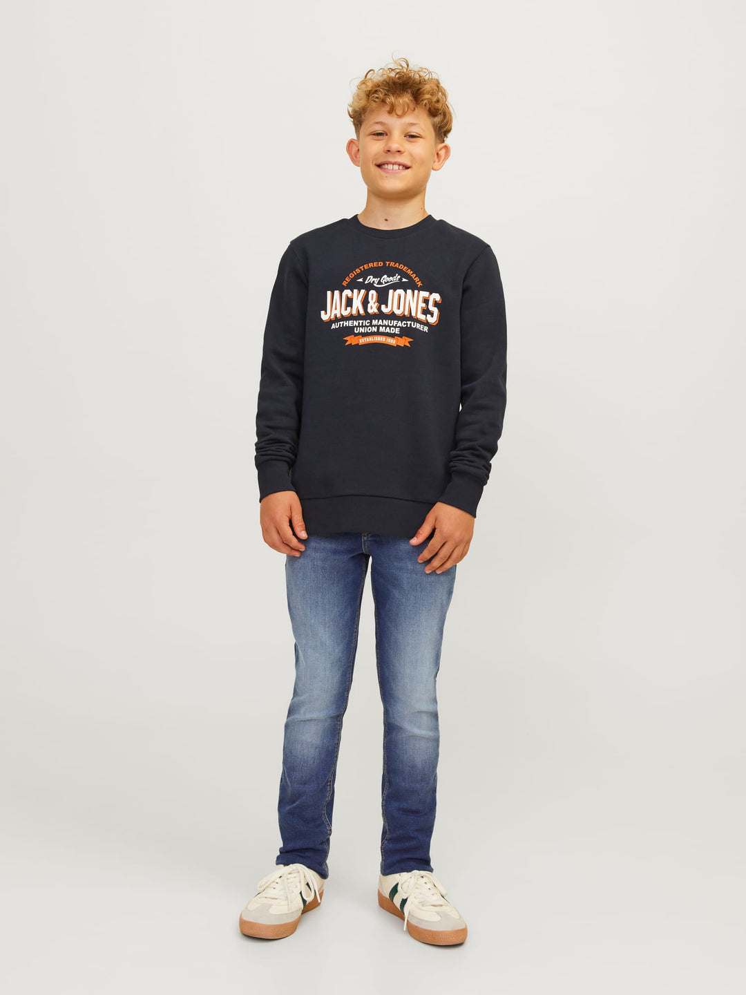 Jack & Jones Kids slim fit jeans Glenn – jongens - Blue Denim