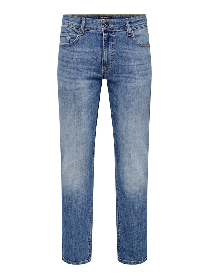 ONLY & SONS weft jeans regular fit – heren - Blue Denim - L34