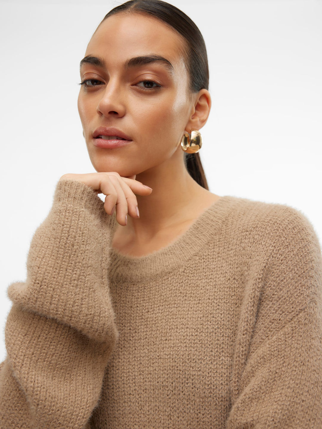 VERO MODA 10310876 Puff trui taupe – dames