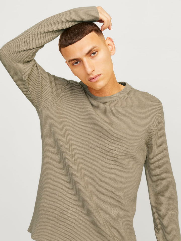 Jack & Jones gebreide pullover beige – heren