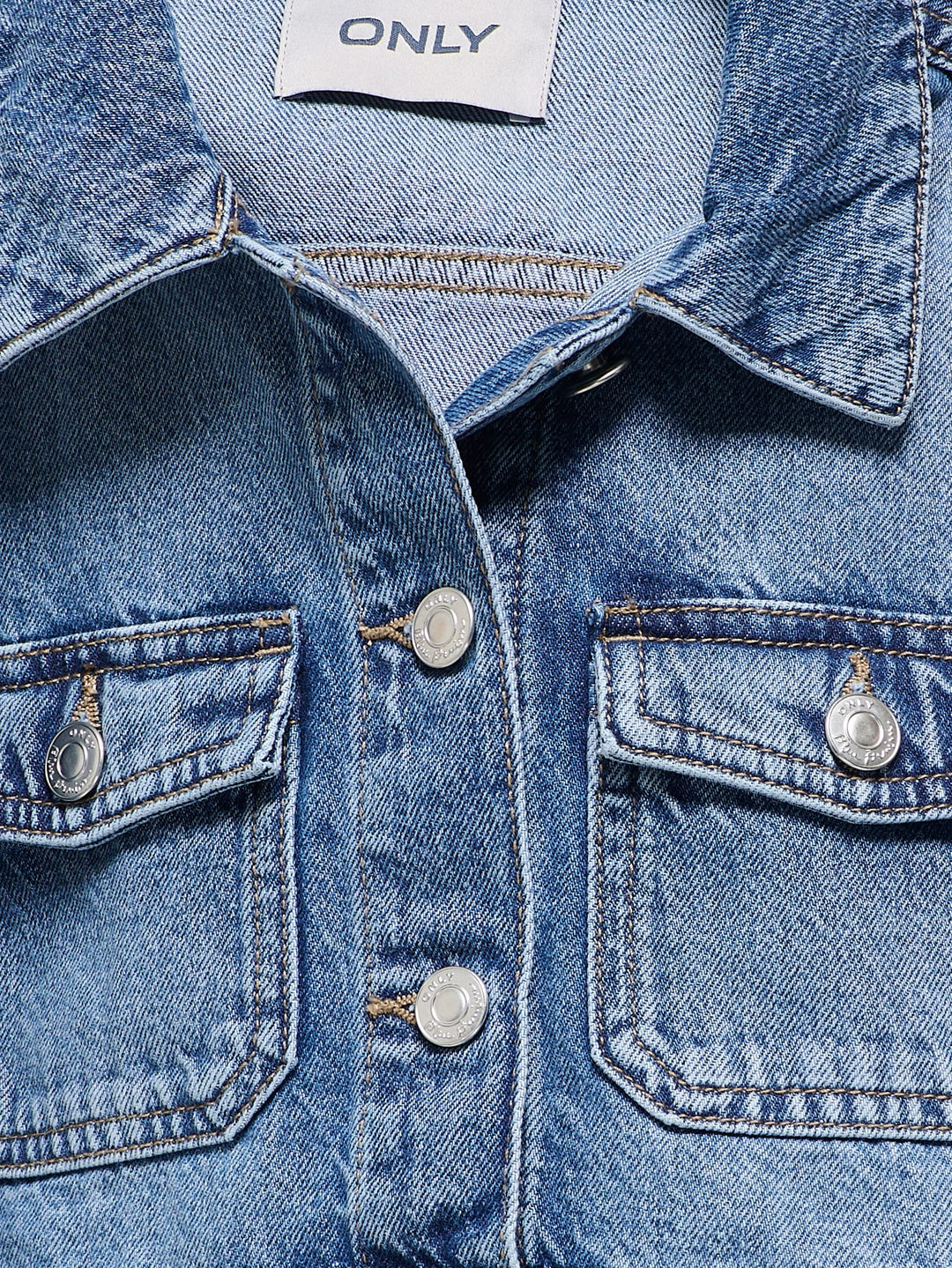 Kids Only denim winterjas meisjes – KOGLUMI LS JACKET - Blue Denim