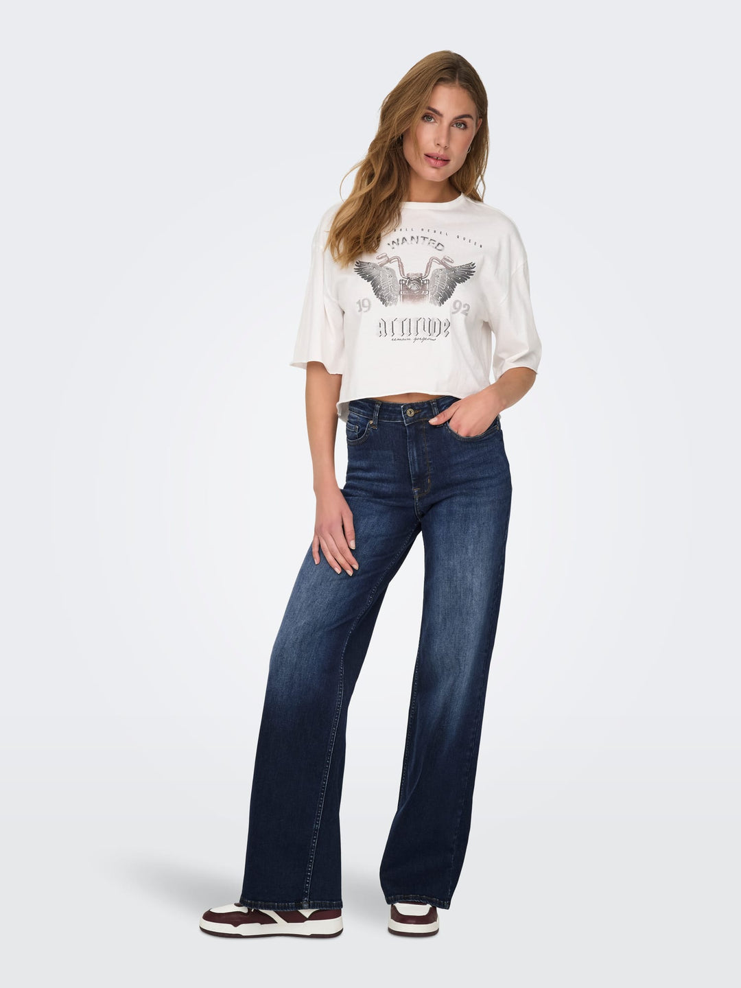 Only Madison jeans loose fit blauw – dames - Blue Denim - L32