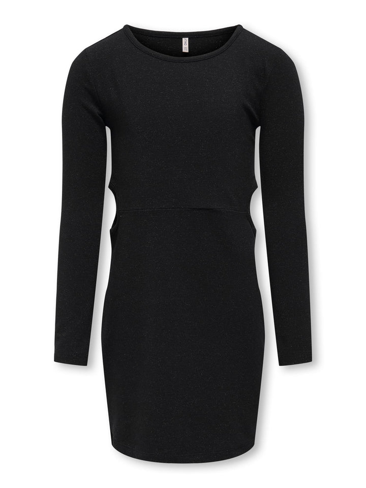 Kids Only KOGROMA L/S DRESS JRS zwart – meisjes jurk