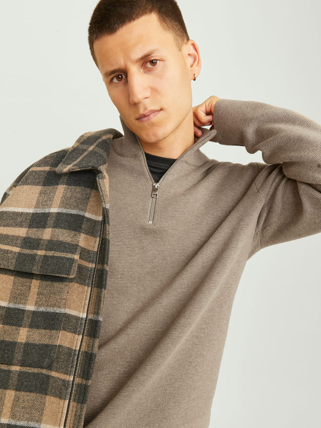Jack & Jones 12259664 Blamilano trui zand – heren