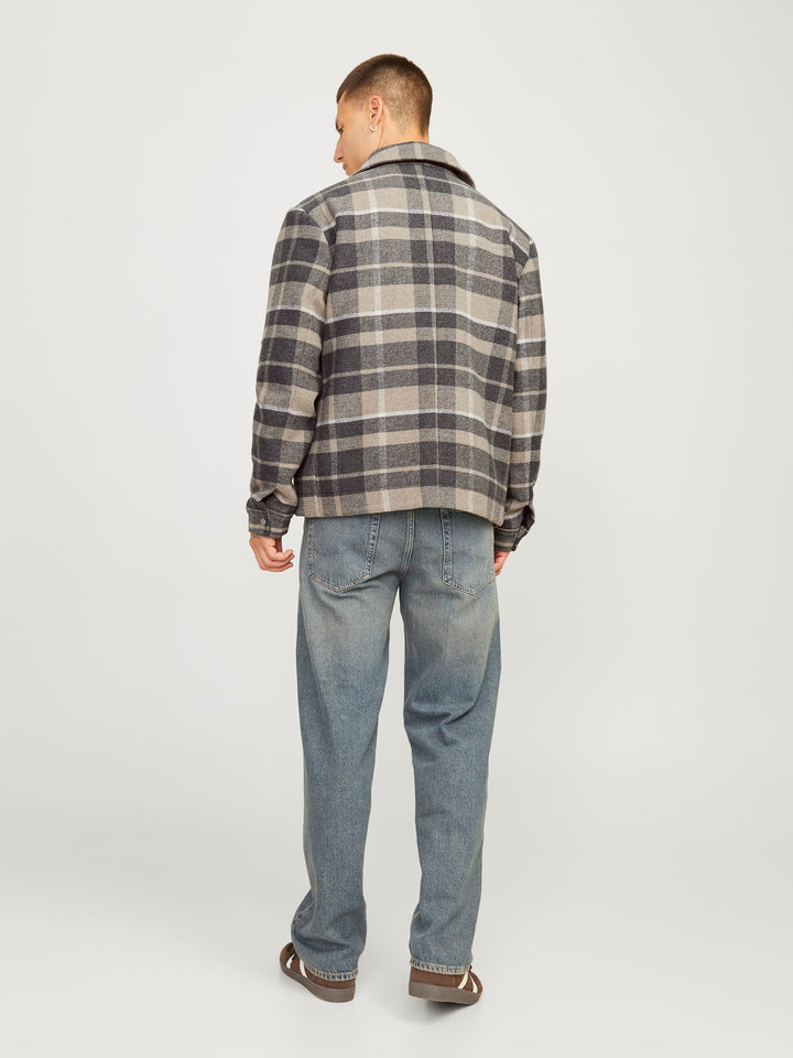 Jack & Jones JPRCCRUSSEL WOOL BLEND JACKET SN – heren - Bruin Dessin
