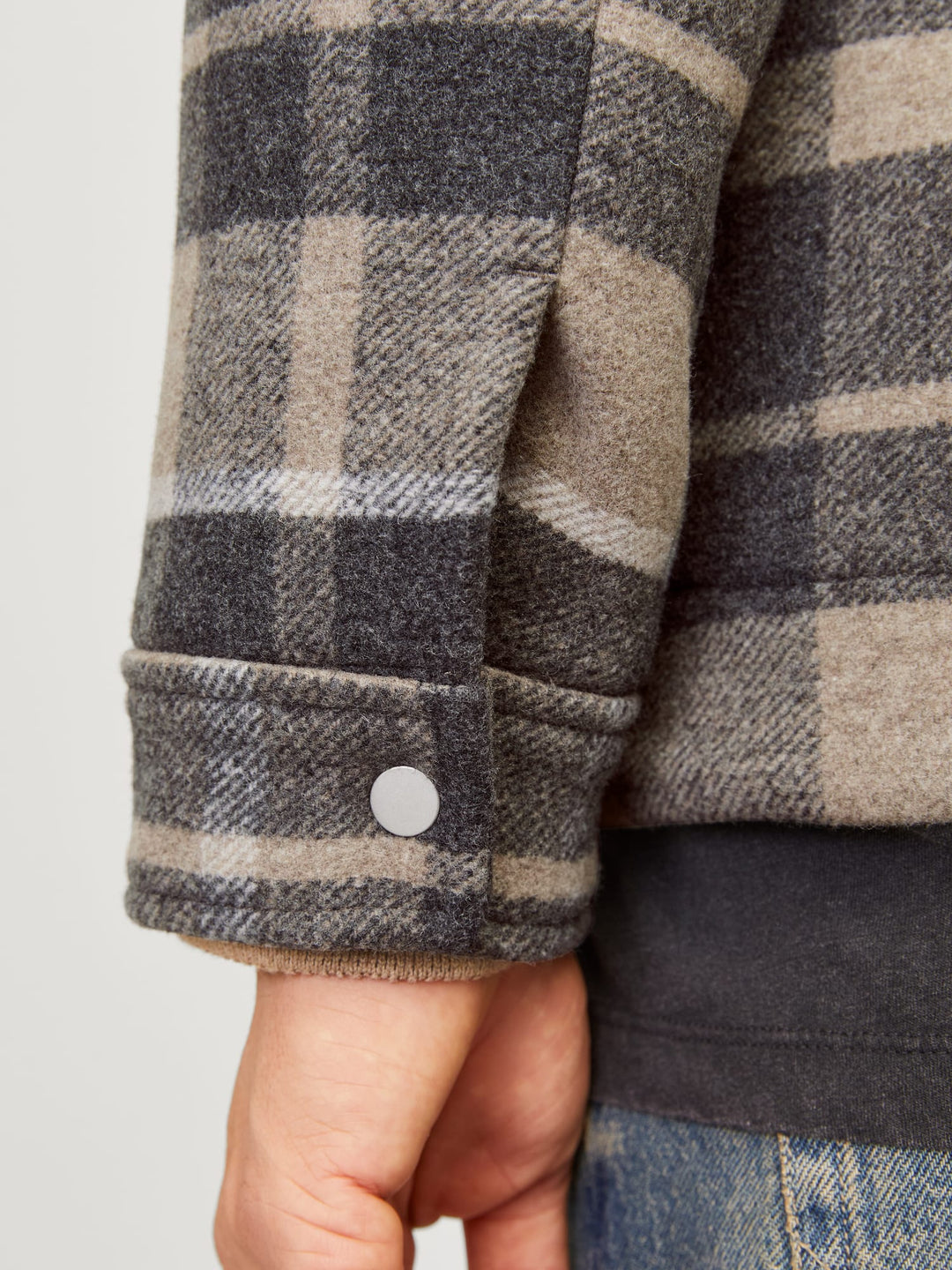Jack & Jones JPRCCRUSSEL WOOL BLEND JACKET SN – heren - Bruin Dessin