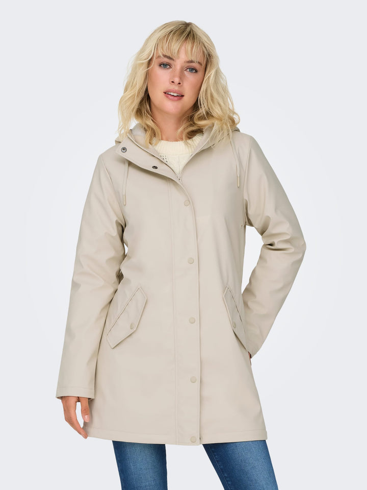 Only ONLSALLY regenjas beige – dames