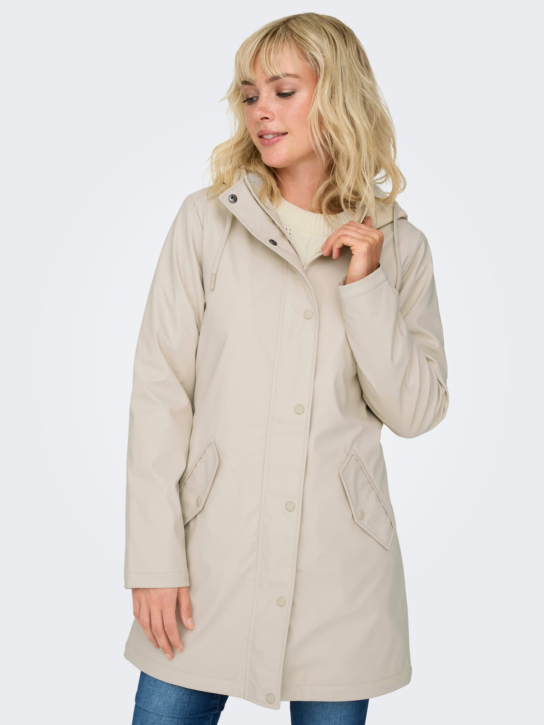 Only ONLSALLY regenjas beige – dames