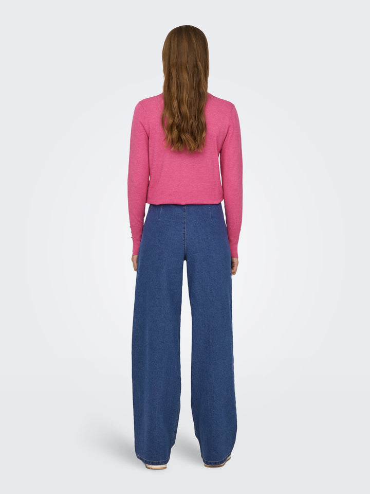 Only wide-leg jeans blauw denim – dames - Blue Denim - 32