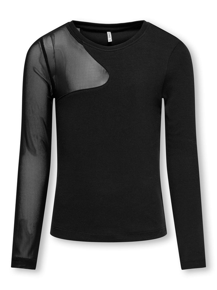 Kids Only colette zwart t-shirt l/m – meisjes