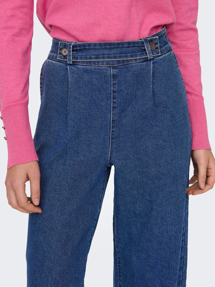 Only wide-leg jeans blauw denim – dames - Blue Denim - 32