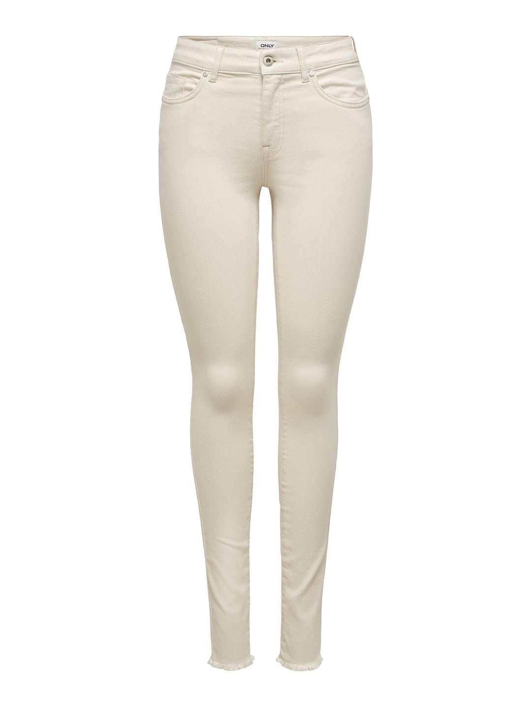 Only 15218655 Blush ecru skinny fit jeans – dames - L32