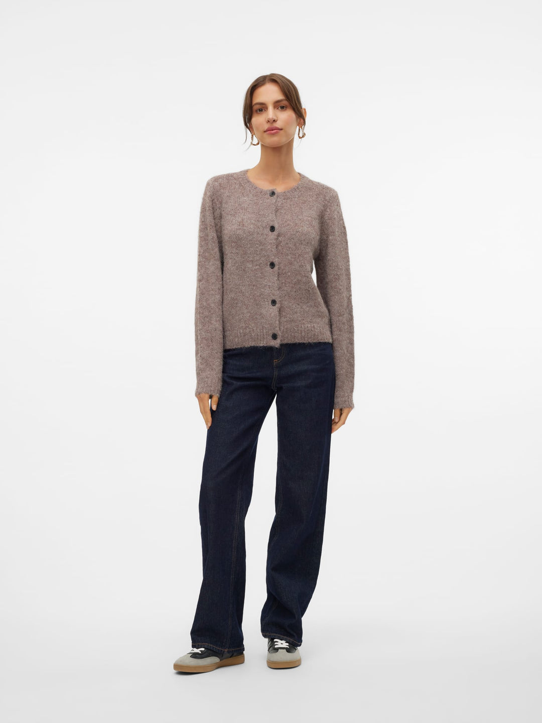 VERO MODA Novah vest gebreid dames – paars melee