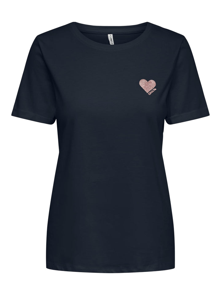 Only ONLKITA S/S TOP NOOS navy – dames t-shirt