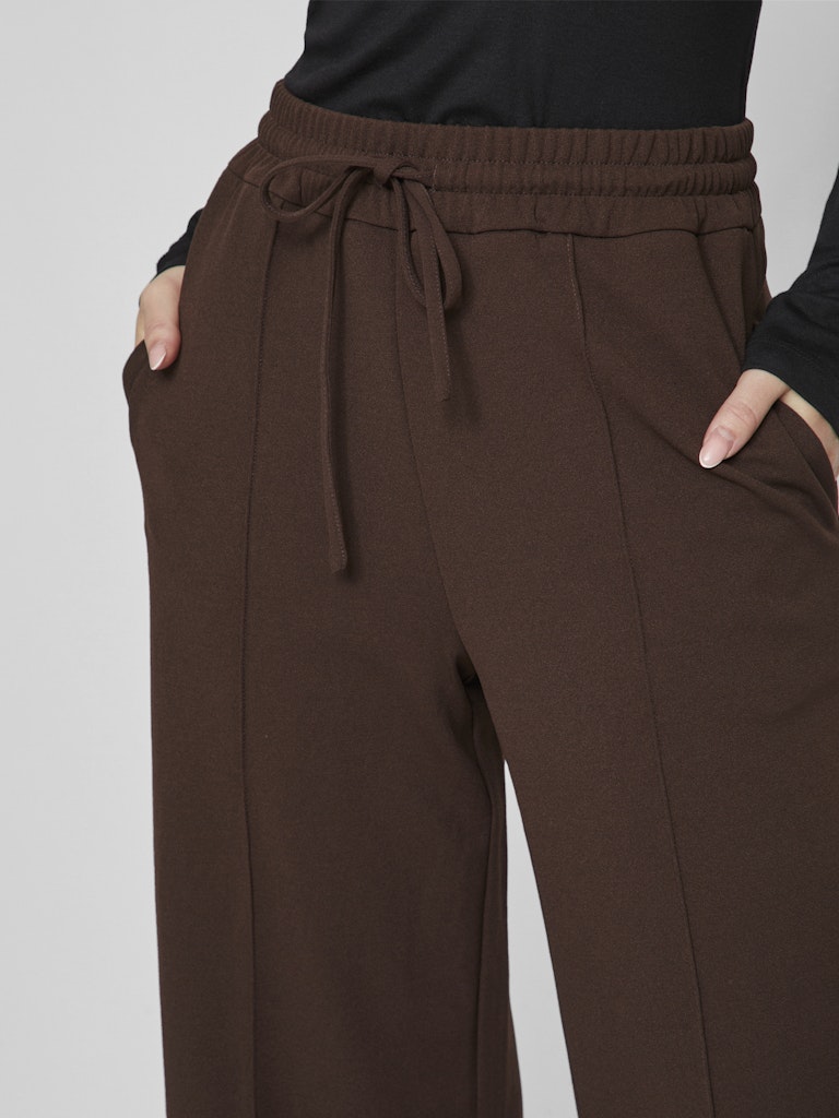 Vila 14095436 Clua lange broek bruin