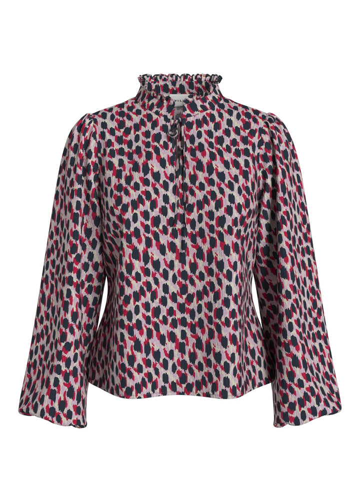 Vila Rinkle blouse rood dessin – dames