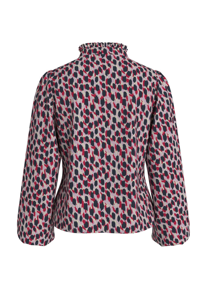 Vila Rinkle blouse rood dessin – dames