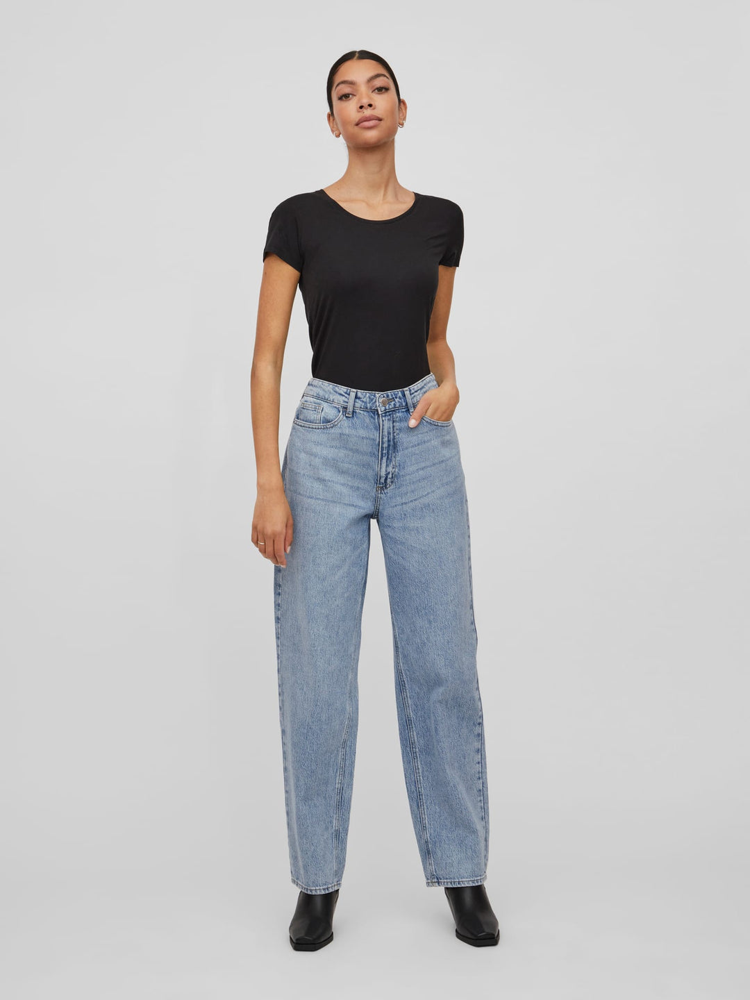 Vila 14084730 elly jeans regular-straight fit blue denim - L32