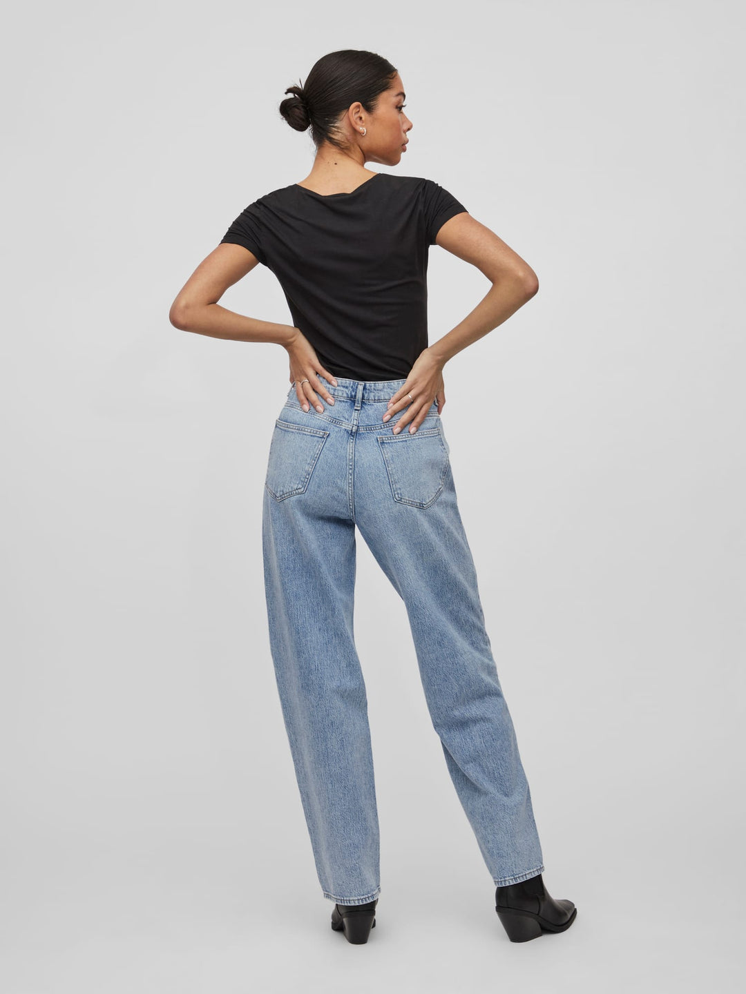 Vila 14084730 elly jeans regular-straight fit dames - Blue Denim - L32