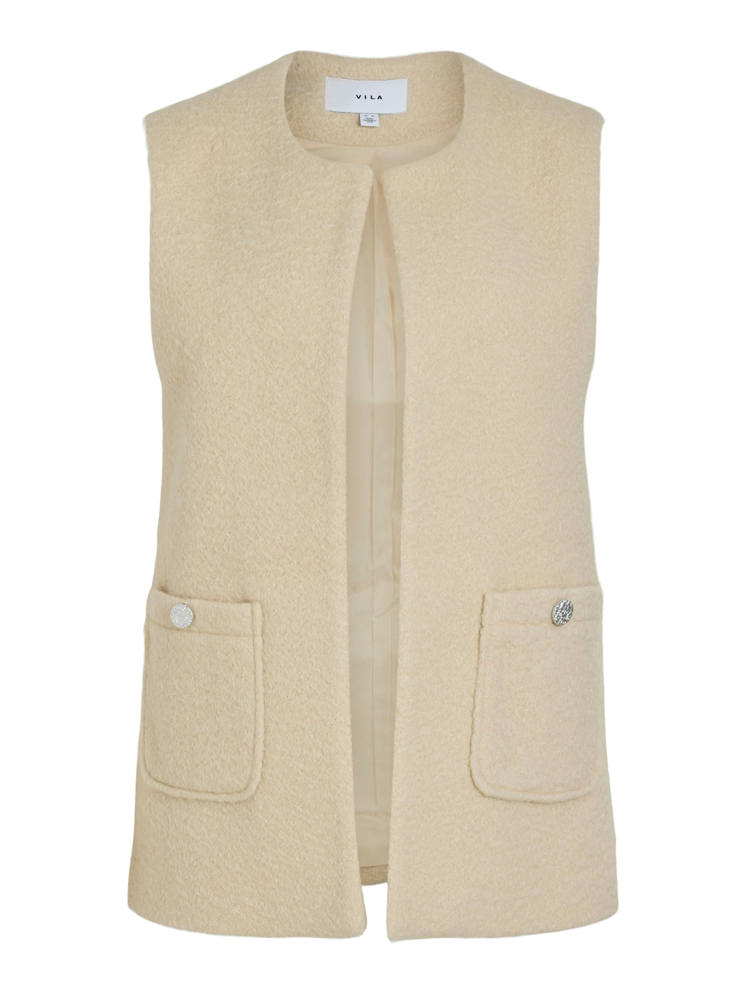 Vila gilet dames ecru – VIKERA S/L WAISTCOAT