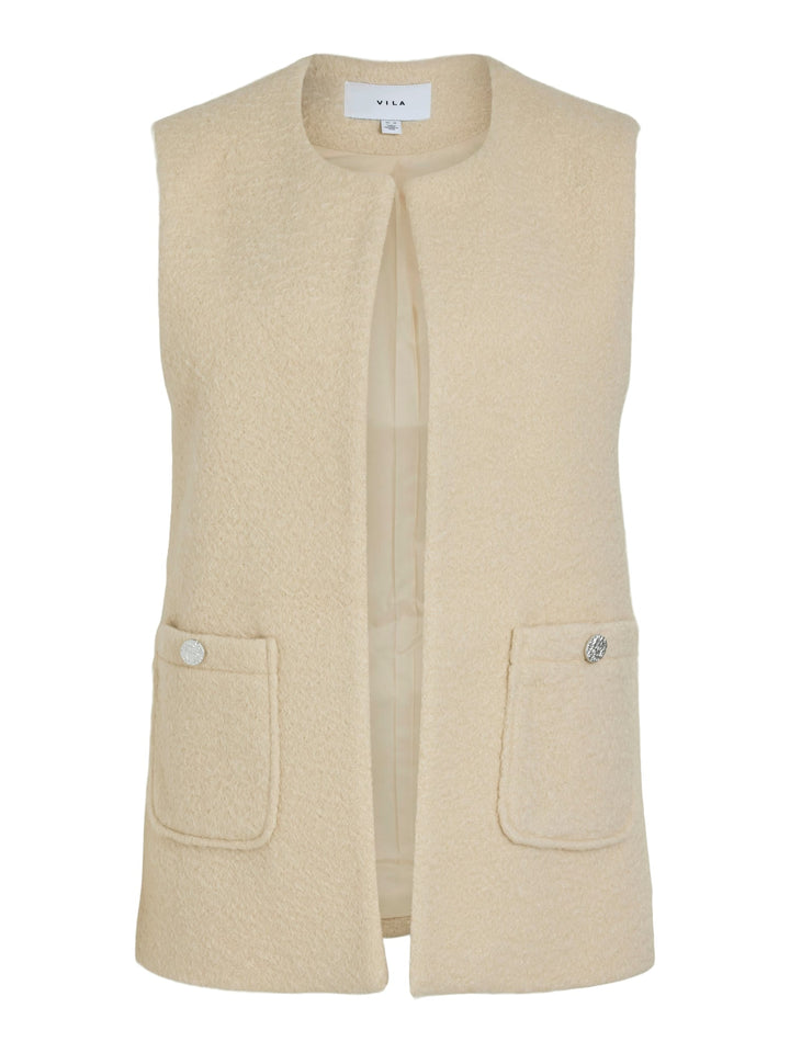 Vila gilet dames ecru – VIKERA S/L WAISTCOAT